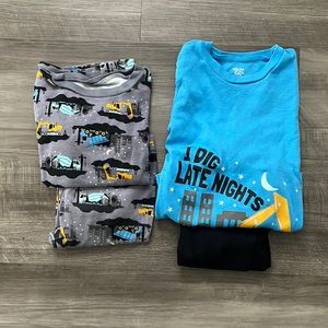 Boys construction truck pajama bundle